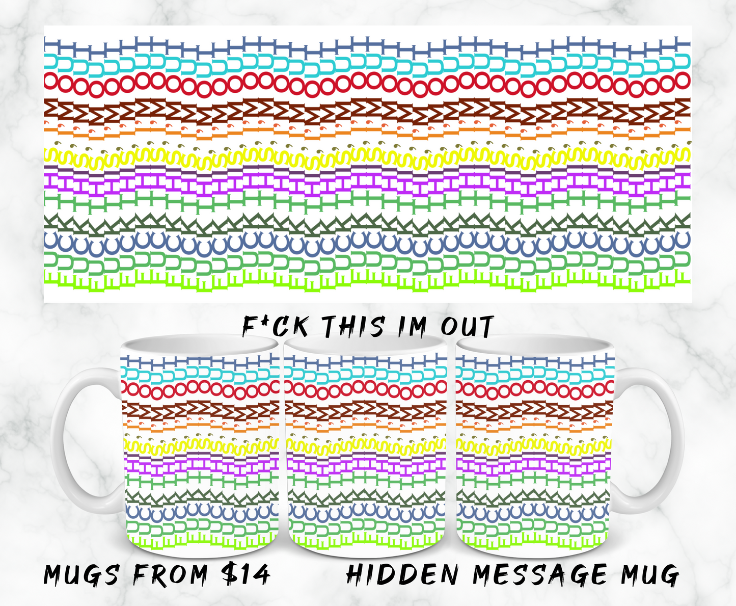 Hidden Message Mugs - 11oz & 15oz