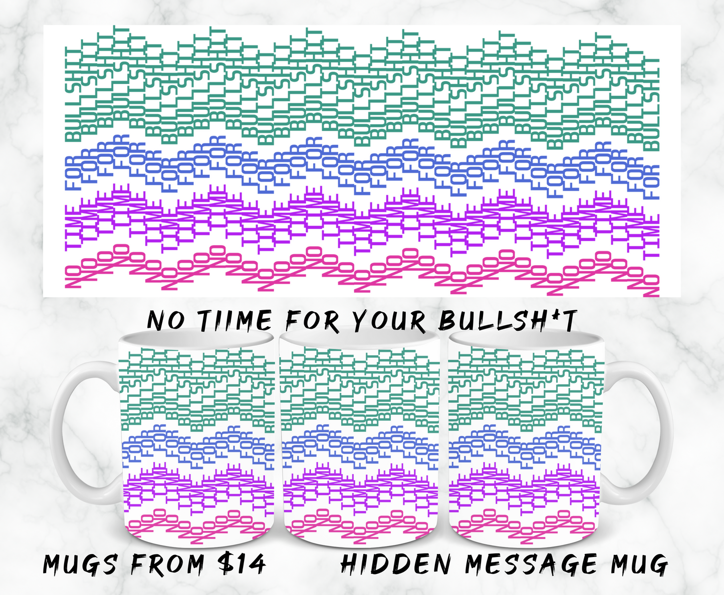 Hidden Message Mugs - 11oz & 15oz