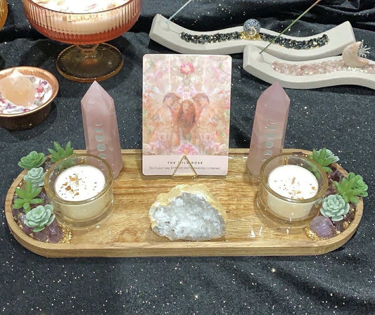 "Forever Love" Rose Quartz Alter Décor