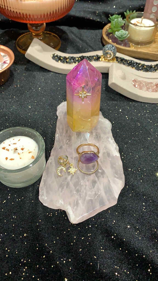 "Sunset Love" Rose Quartz Alter Décor